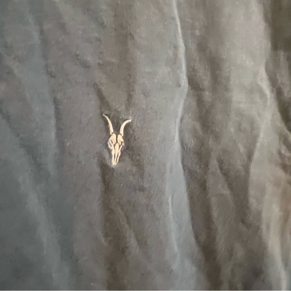 Blue gray All Saints tshirt- size large has a couple small holes on front - Picture 5 of 8